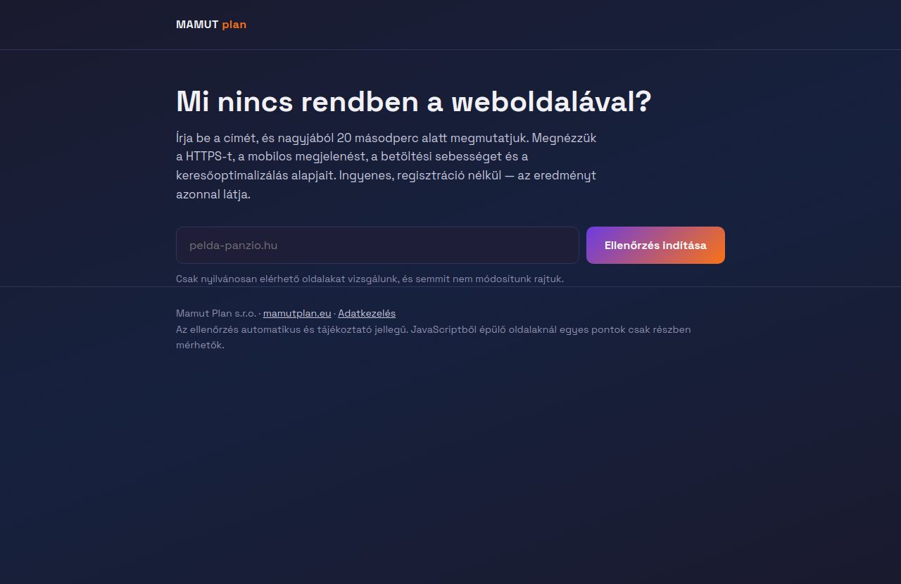 Ingyenes weboldal-ellenőrző